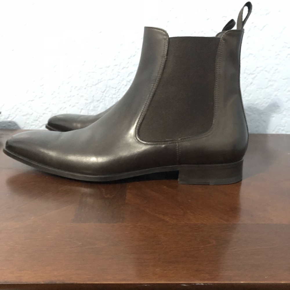 Paul Evans Brown Leather Chelsea Boots
